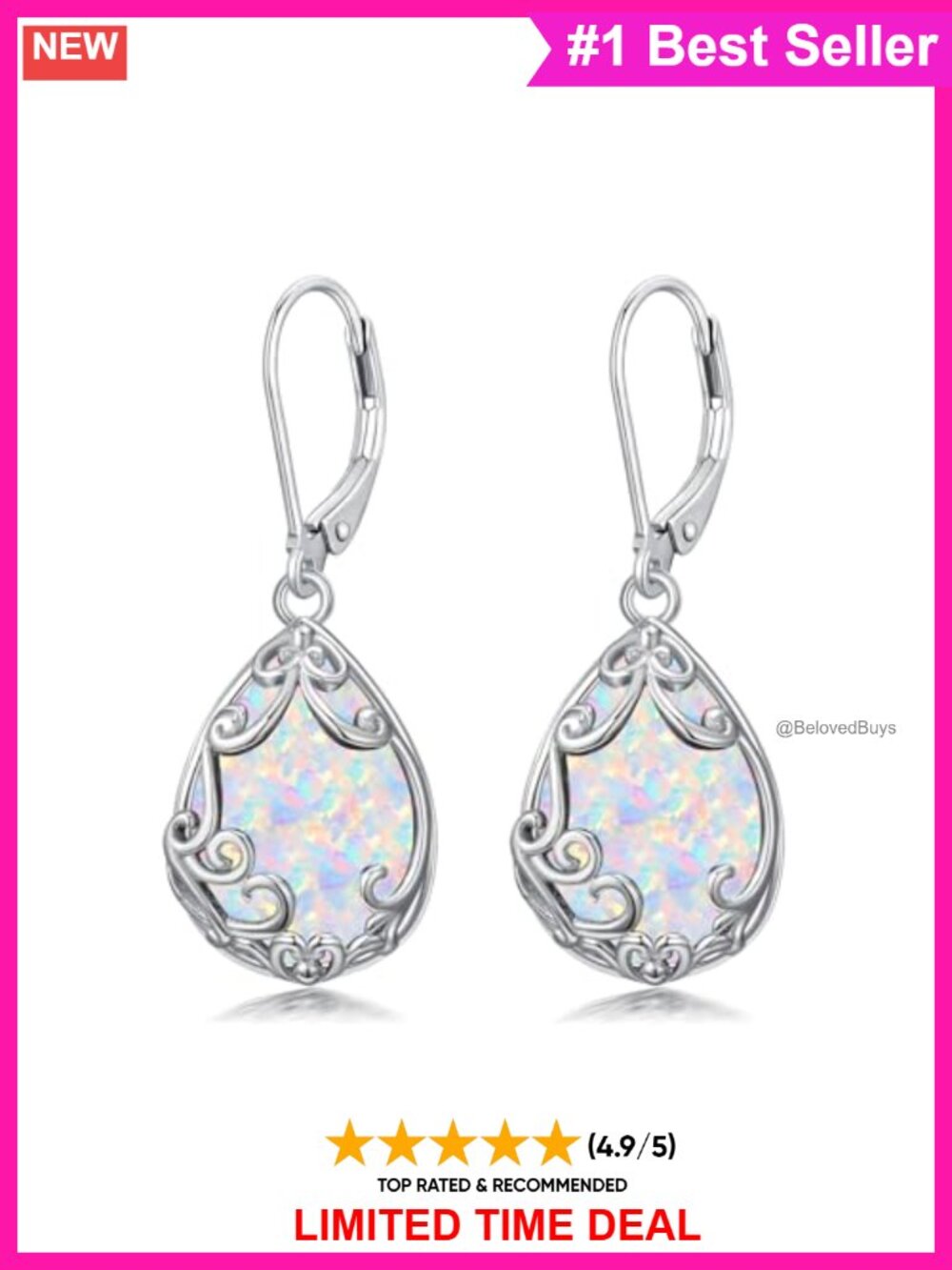 Sterling Silver Filigree Teardrop Dangle Earrings Leverback Fine Jewelry Gift
